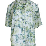 Blouse flower,floral print, may green-white