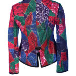 Blazer, multicolor, lace patchwork