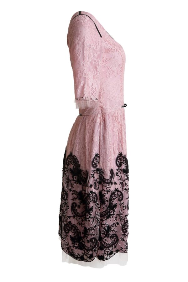 Cocktail dress, rosenquarz-black, lace: Riechers Marescot