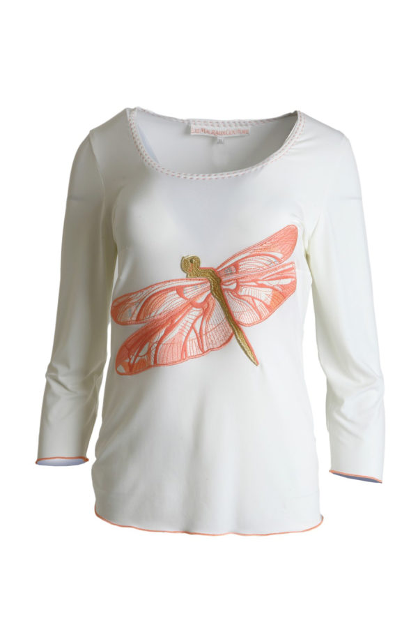 Shirt with Maxi Dragon Fly-embroidery