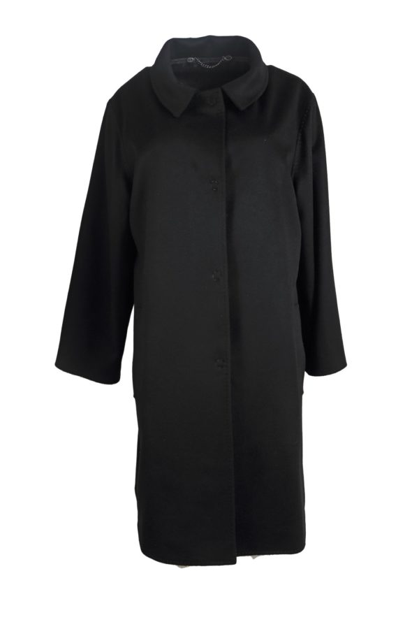 Coat, 100% cashmere, black