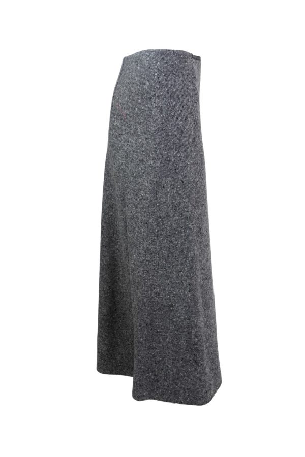 Tweed skirt, midi length, lambswool & angora