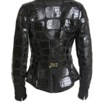 Croco jacket, with gold fittings black
