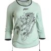 Shirt, with Art-Zoe-embroidery, light green