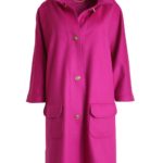Coat with 3/4 sleeves, merino&cashmere, pink