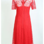Dress elastic lace red