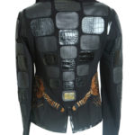 Patchwork jacket (black with cheetah motif)