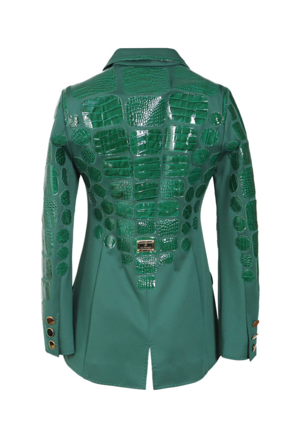 Blazer emerald with croco patches
