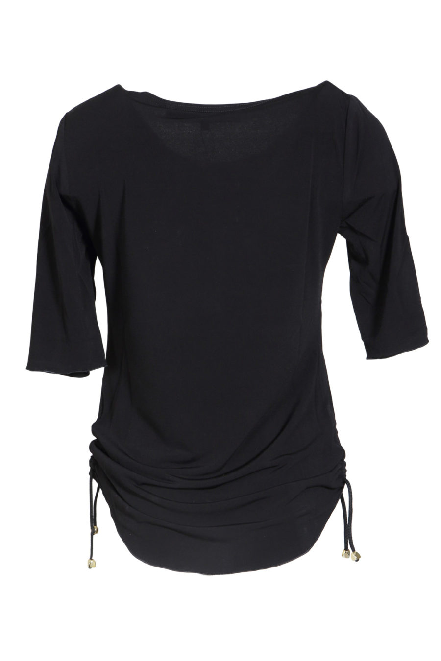 Shirt black with drawcords, uni KA