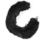 Fur accessories black dyed