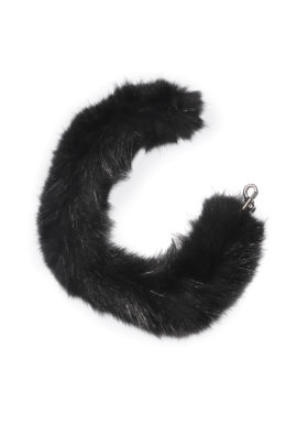 Fur accessories black dyed