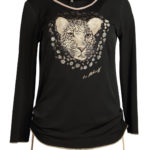 Shirt with wild embroidery long sleeve
