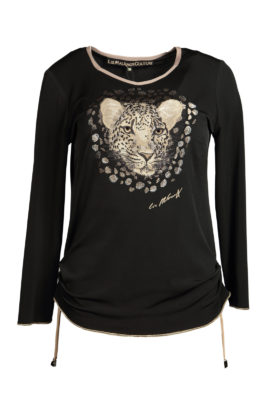 Shirt with wild embroidery long sleeve