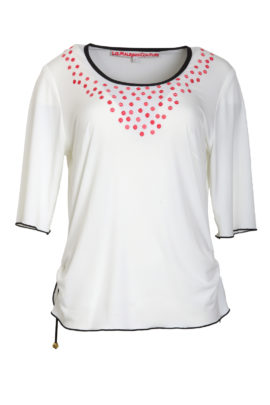 Shirt with spotted embroidery