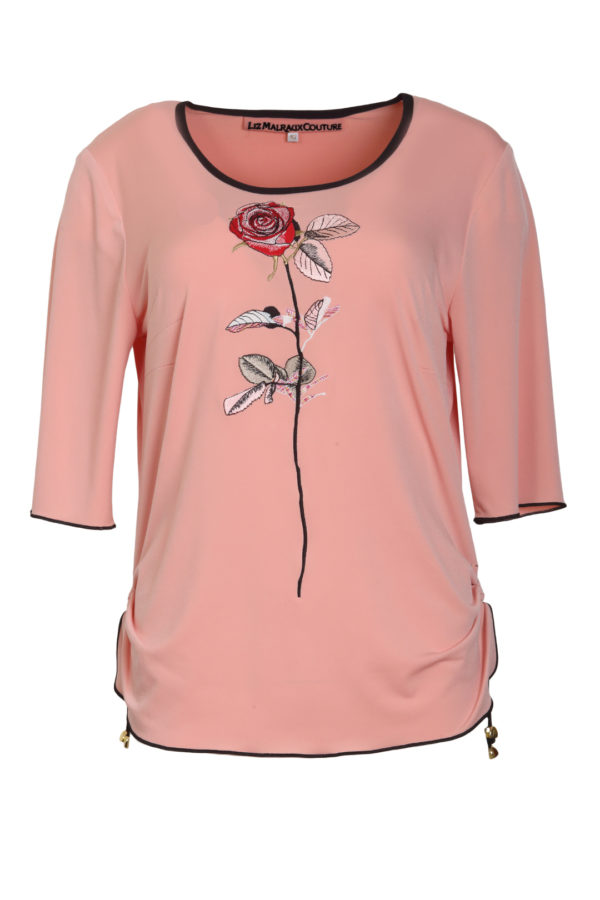 Shirt with baccara embroidery