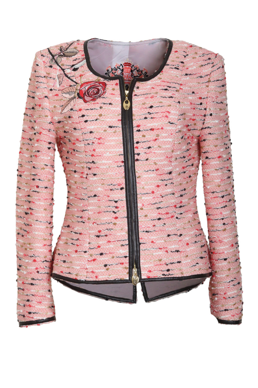 Bouclé jacket with baccara embroidery