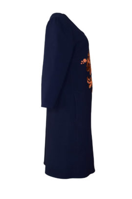 Kleid mit XL-Paisley-embroidery