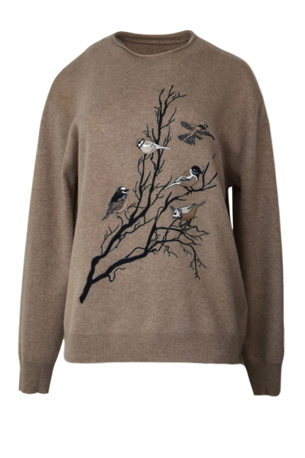 Pulli mit Winter Birds embroidery