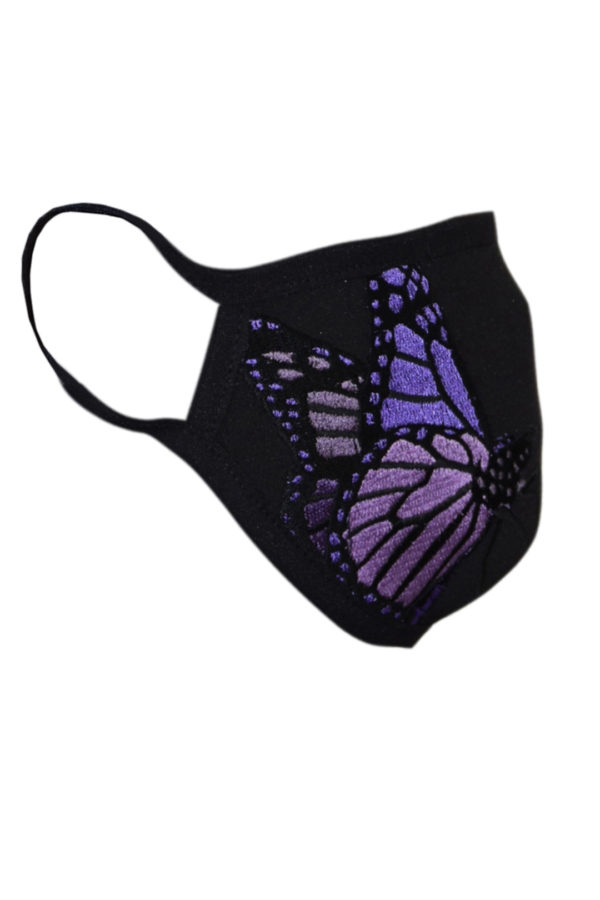 Schutzmaske mit butterfly embroidery