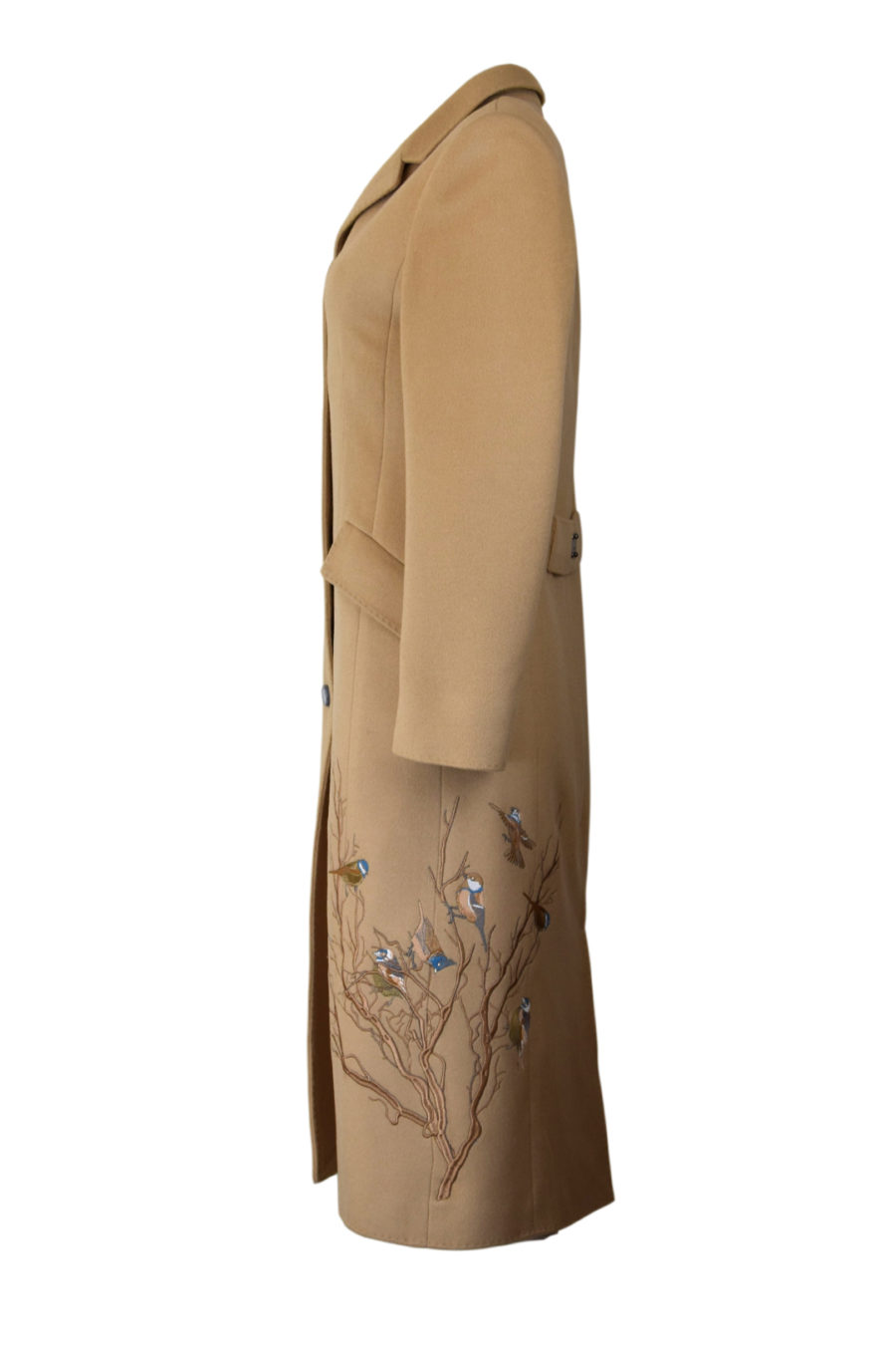 Mantel,Merino/Kaschmir mit Winterbirds Embroidery