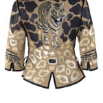 Jacke, Safari mit Tiger-embroidery und zweileirei Patches