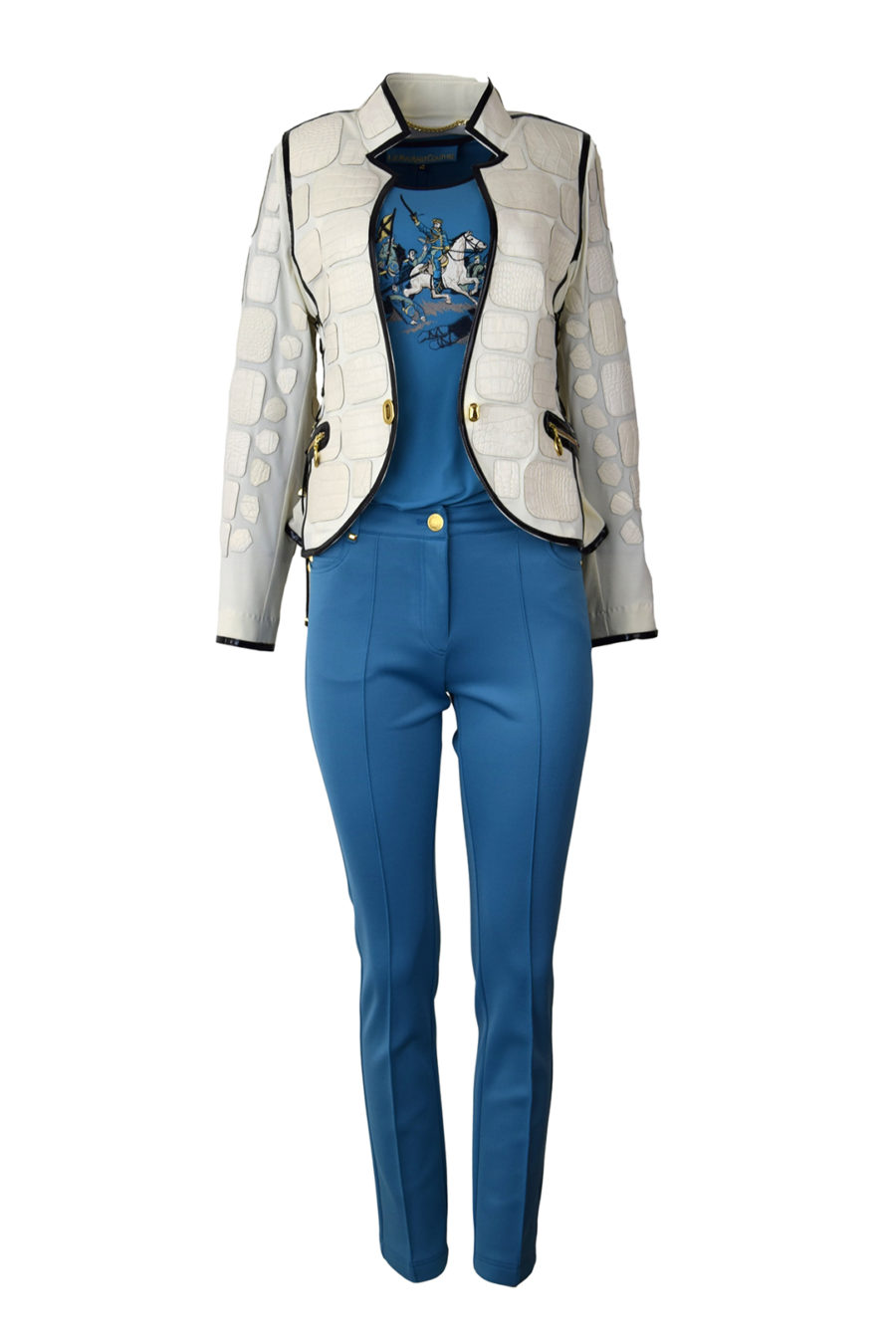 Shirt mit "cavalerie-embroidery", Langarm