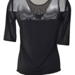 Couture Shirt, transpatent, "tupfen-embroidery, appliziert mit Kristallen von Swarovski
