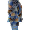 Fuchsjacke,blau-pastel, mit Krokoapplikation und Ornament embroidery
