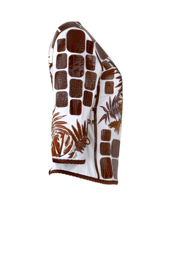 Krokojacke mit "amazonas-embroidery" 3/4 Arm