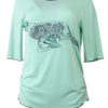 Shirt, Gepard-embroidery, Kurzarm