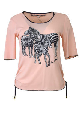 Shirt mit "zebra-embroidery", Kurzarm