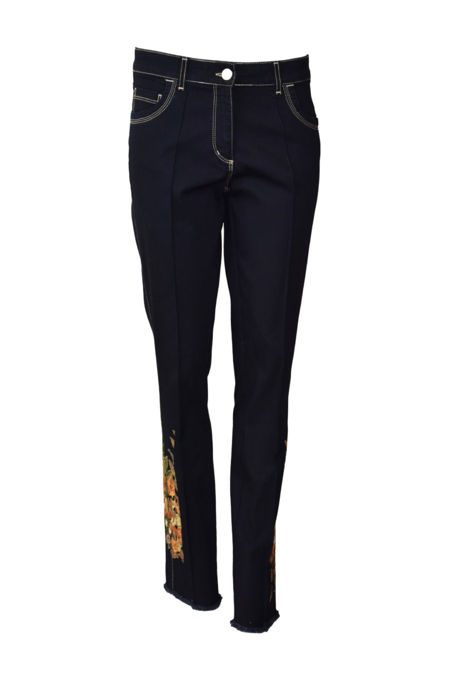 Jeans mit "autumn-colors-embroidery"