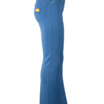 Jeans mit "XL-heraldik-embroidery" Lackkontrasten und Nieten