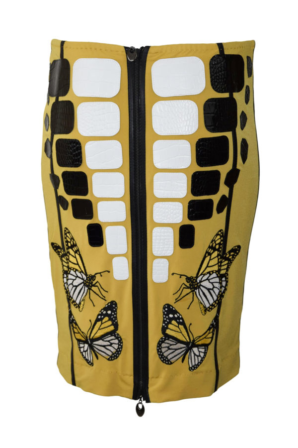 Krokorock mit "butterfly-embroidery" und Lacksteifen