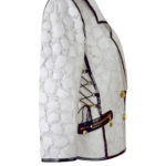 Jacke, elastische Spitze mit Krokolederpatches und Kristallen, Patches: ab 212 Stück