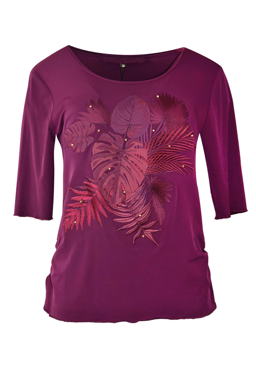 Shirt mit "amazonas-embroidery", Kurzarm