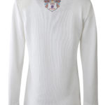 Pullover mit "frey style-embroidery", 100% Baumwolle, Langarm