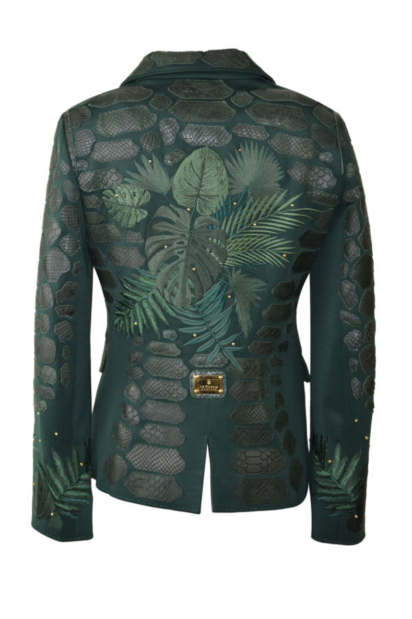 Blazer "Anaconda" mit "amazonas- embroidery" - 3 Motive und Anaconda Lederpatches