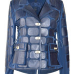 Jacke mit Nappaleder-Patches, Aluminium-Drehverschlüssen, Multisize