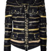 Haute Couture-Jacke mit Pattentaschen, Langarm