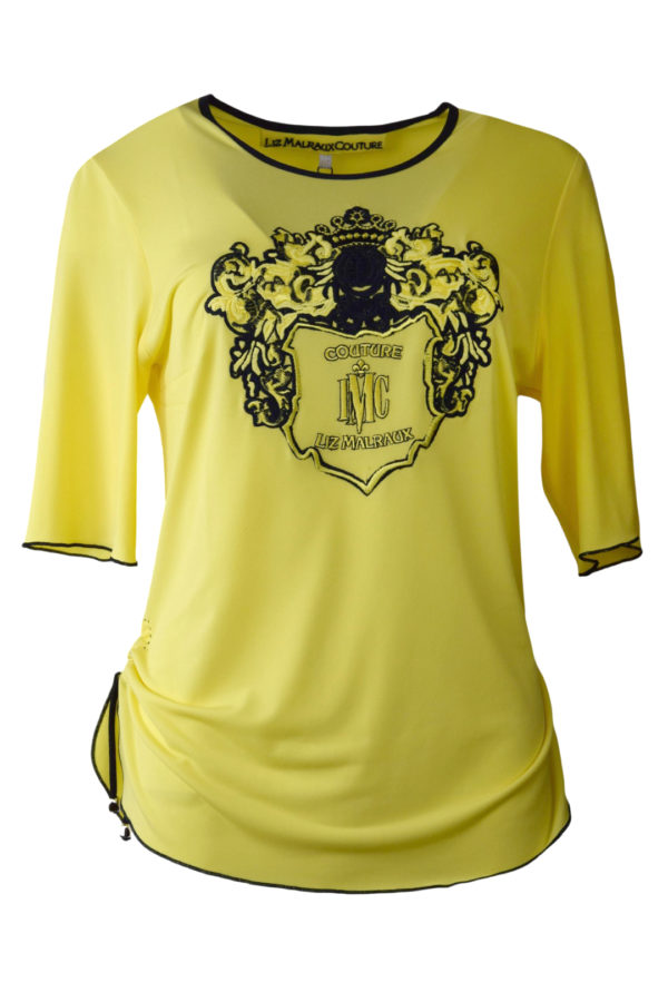 Shirt mit "maxi-heraldic embroidery", Kurzarm
