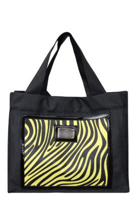 Tasche mit "Zebra - Nappaleder und LMC-Logo, Mikrofaser