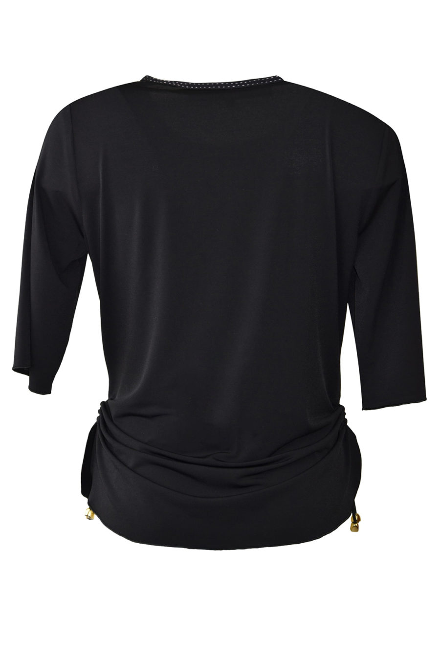 Shirt mit "flower-decor-embroidery", Kurzarm