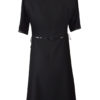 Kleid mit Pattentaschen, Goldknöpfen und Lackkontrasten in schwarz, Multisize, Kurzarm