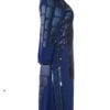 Kleid mit perforierten Nappalederpatches und Zipp