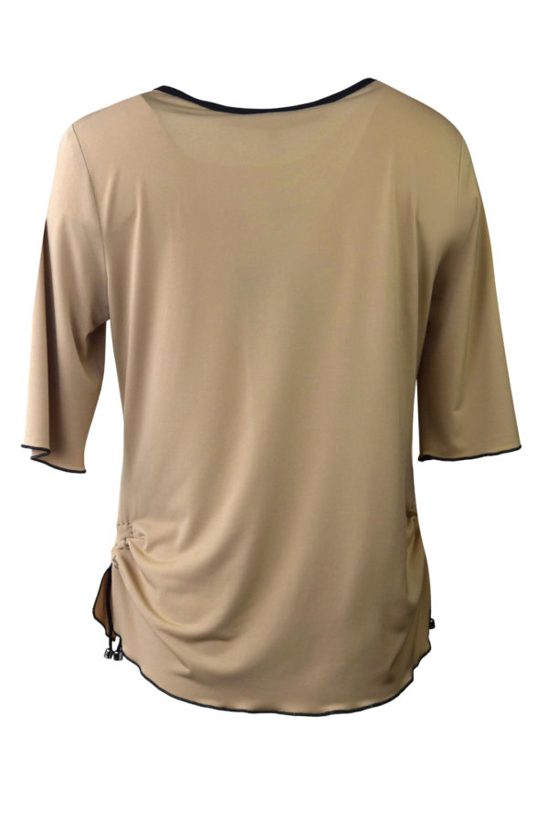 Shirt mit "tigerstreifen-embroidery", Kurzarm