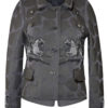 Jacke mit "Cavalerie-embroidery", 5 Motive, Lederpatches
