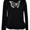 Shirt mit "Maxi-Butterfly-embroidery"