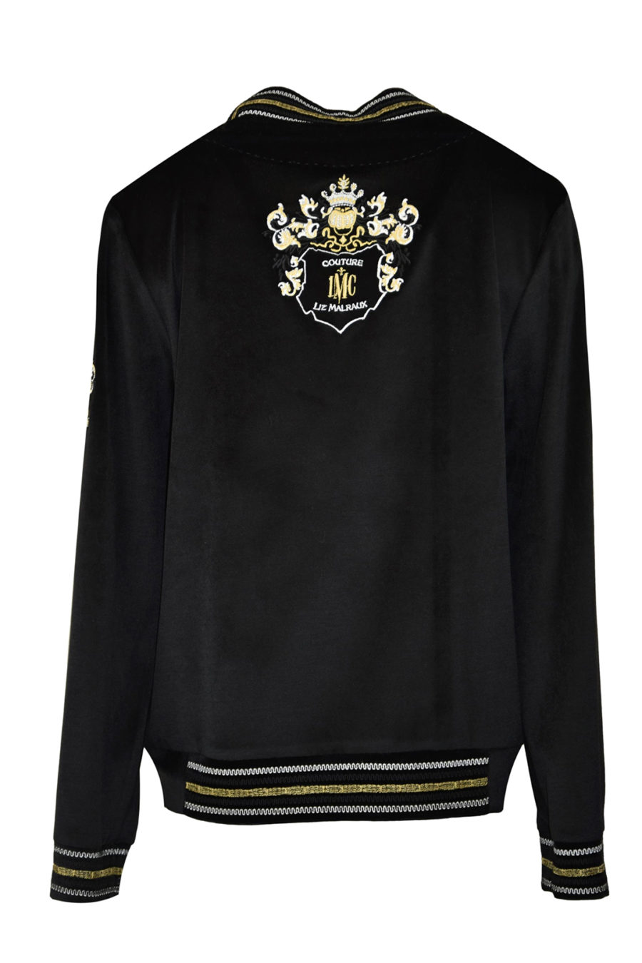 Blouson aus Nicki-Stoff, mit gesticktem Bündchen