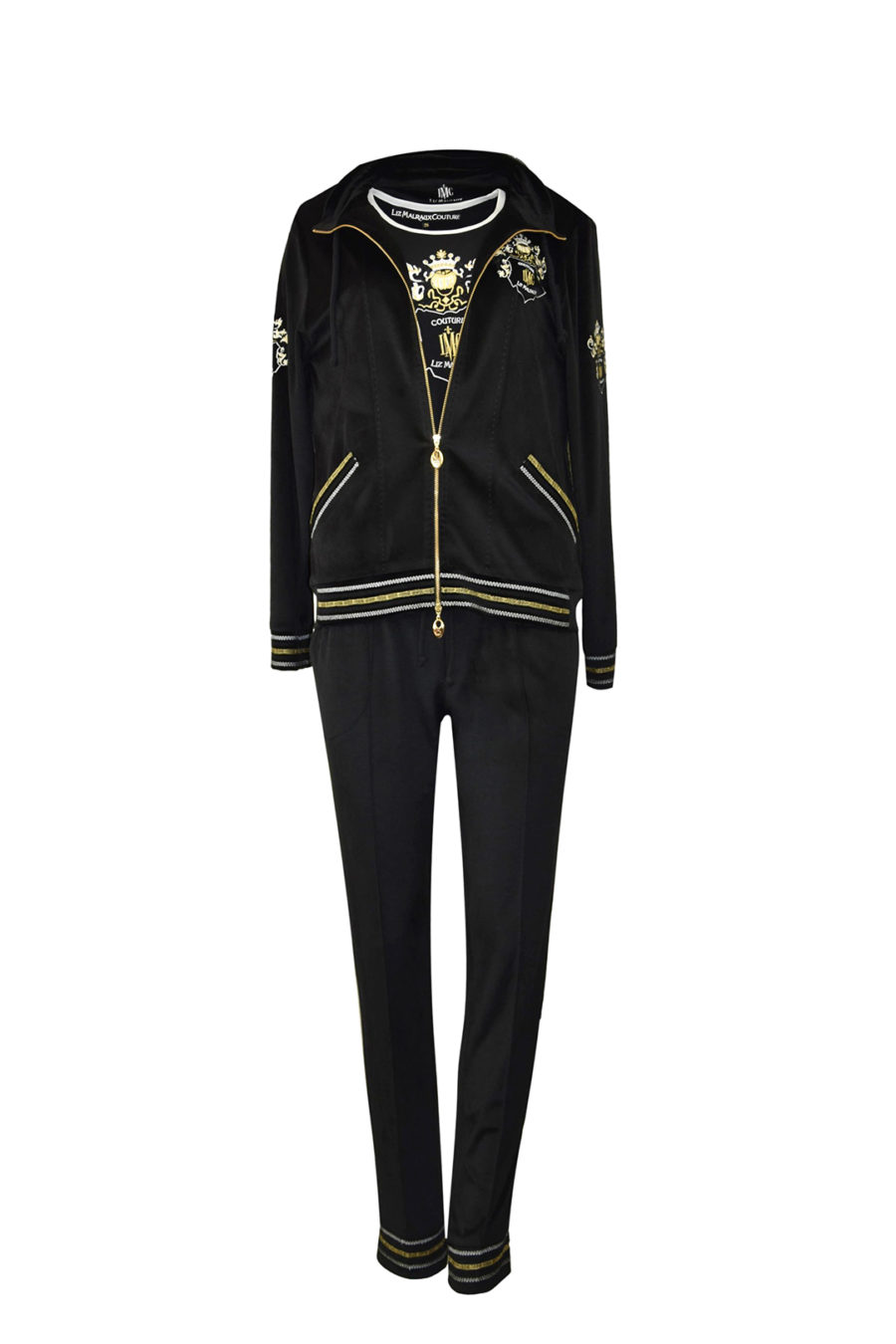 Blouson aus Nicki-Stoff, mit gesticktem Bündchen